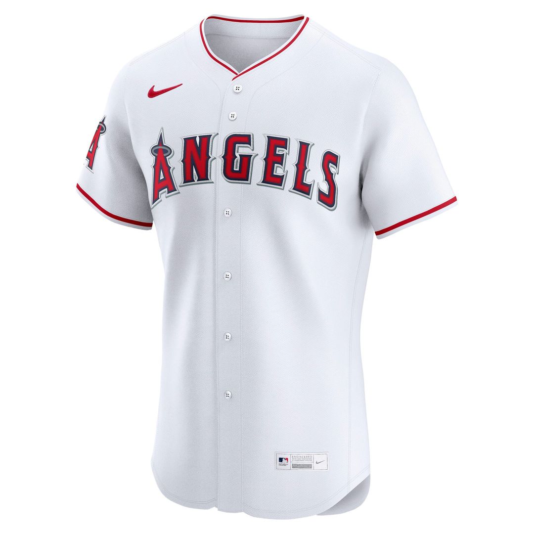Men's Los Angeles Angels White Home Elite MLB Baseball Jersey - view 2