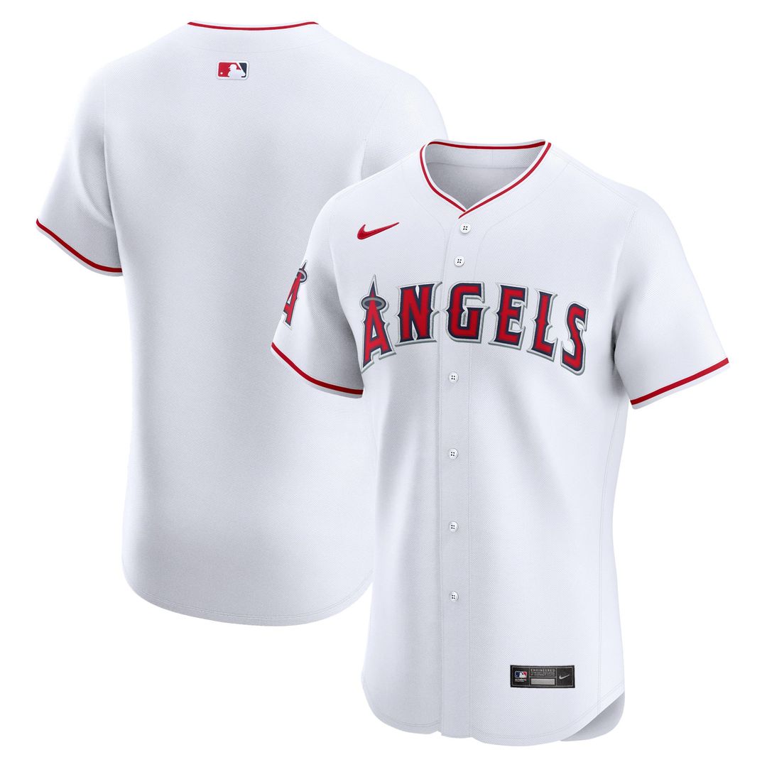 Men's Los Angeles Angels White Home Elite MLB Baseball Jersey - view 1