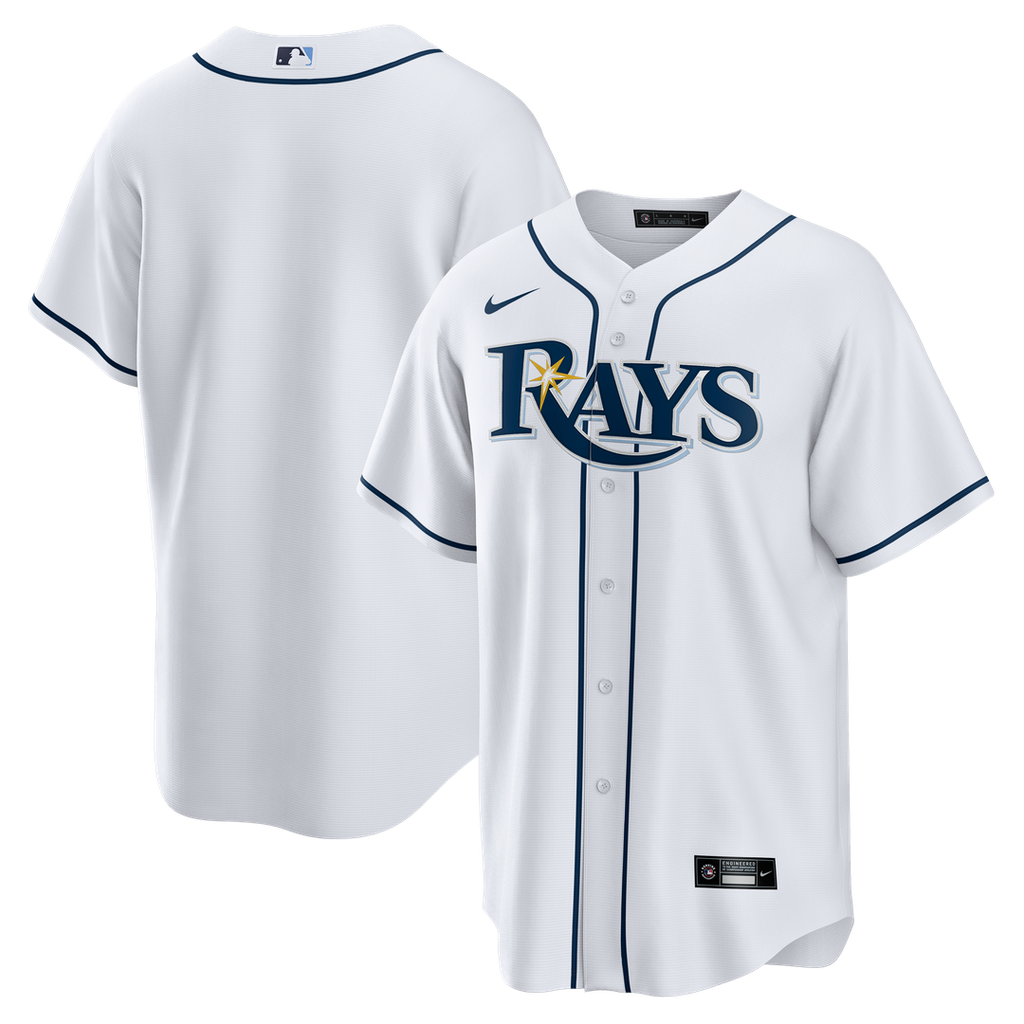 Men's Tampa Bay Rays White Home Big & Tall Replica MLB Baseball Jersey - view 1