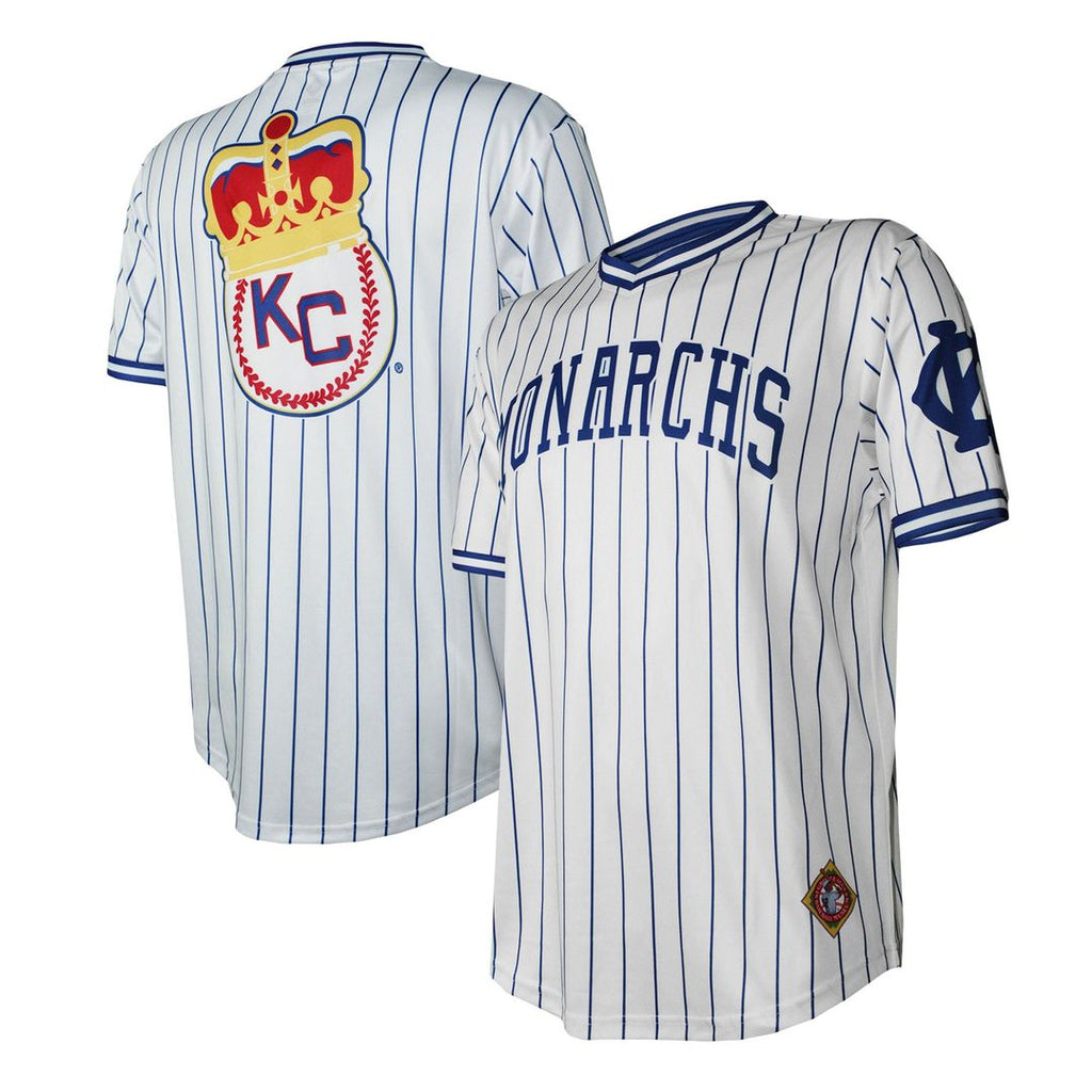 Men's Kansas City Monarchs White V-Neck MLB Baseball Jersey - view 1