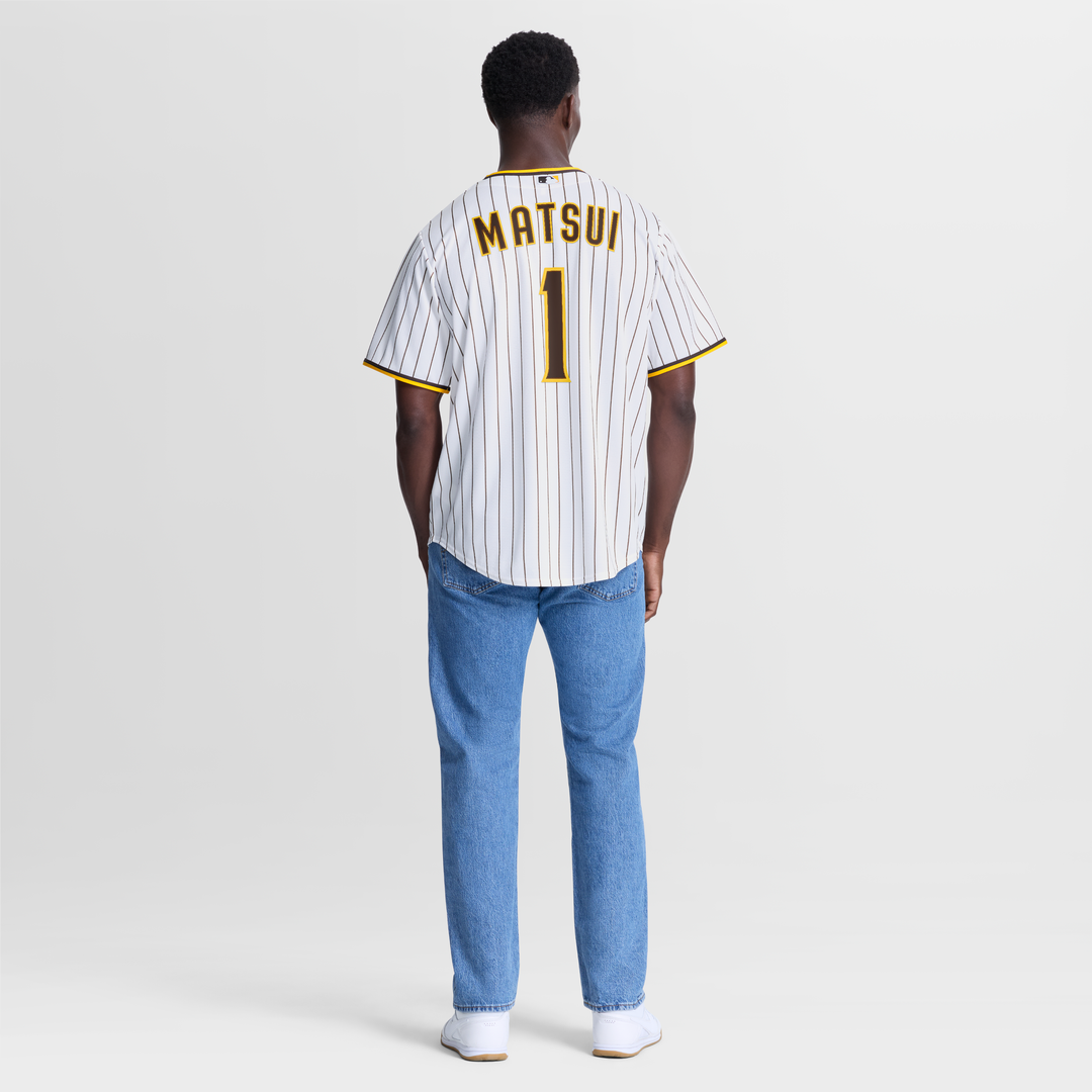 Men's San Diego Padres Yuki Matsui White Home Replica MLB Baseball Jersey - view 5