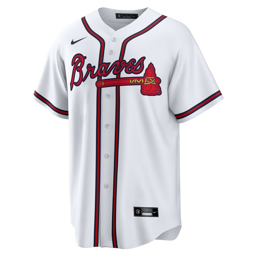 Men's Atlanta Braves Daysbel Hernandez White Home Replica MLB Baseball Jersey - view 2