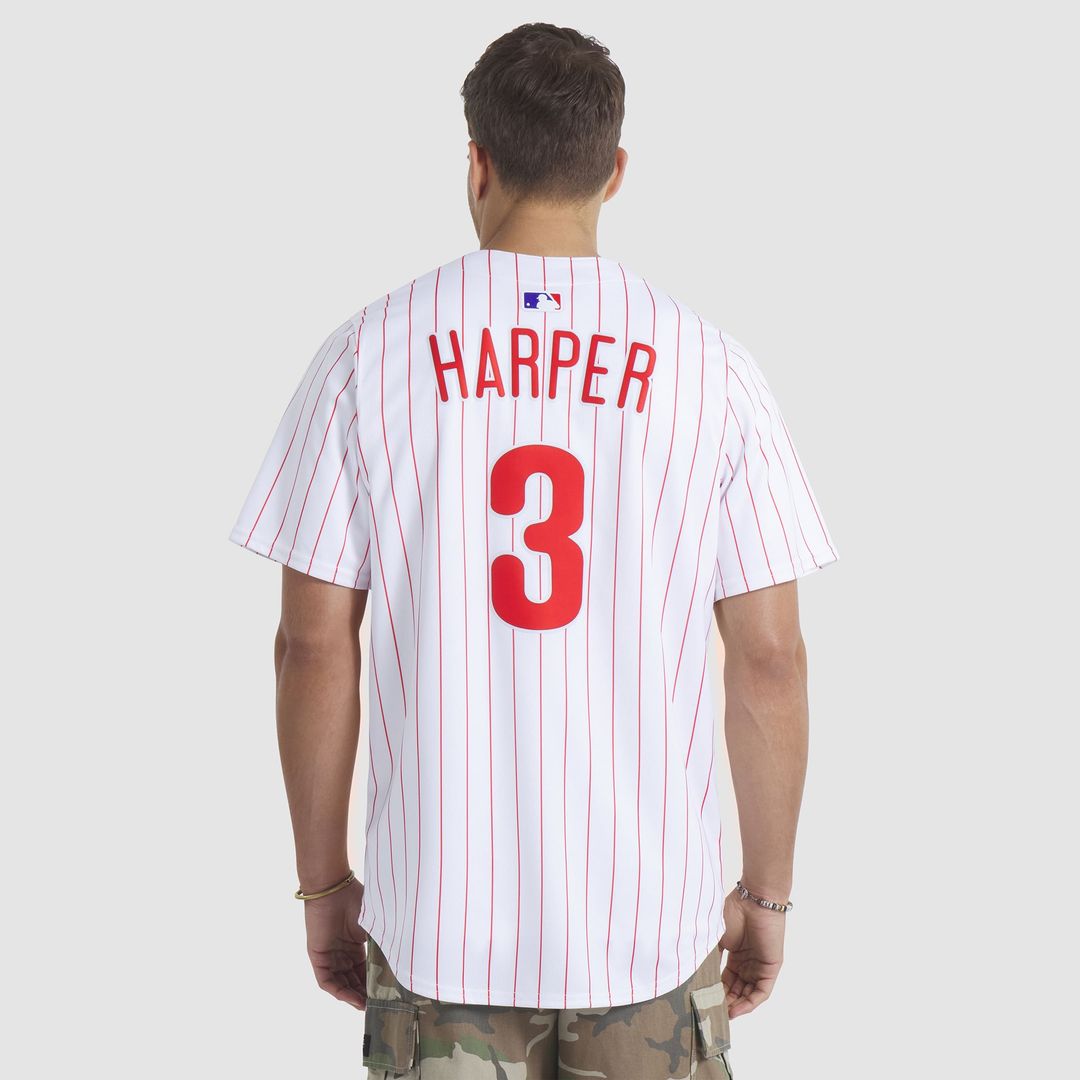 Men's Philadelphia Phillies Bryce Harper White Home Limited MLB Baseball Jersey - view 15