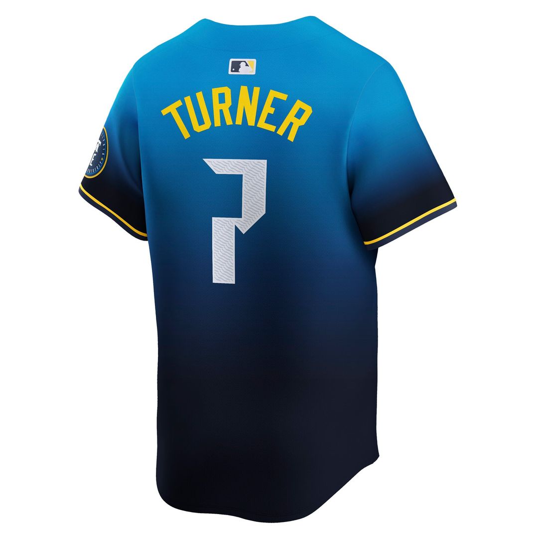 Men's Philadelphia Phillies Trea Turner Blue City Connect Limited MLB Baseball Jersey - view 3