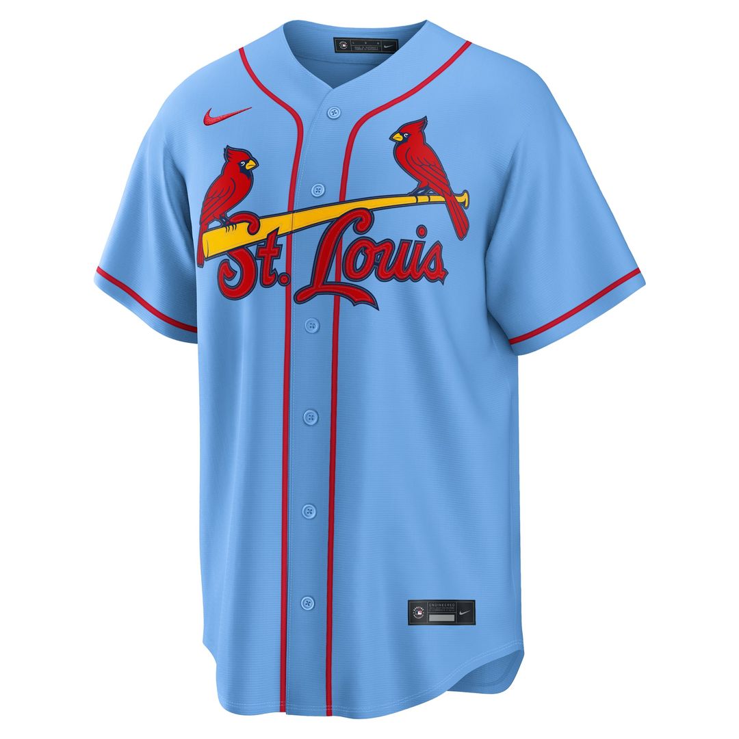 Men's St. Louis Cardinals Masyn Winn Light Blue Alternate Replica MLB Baseball Jersey - view 5
