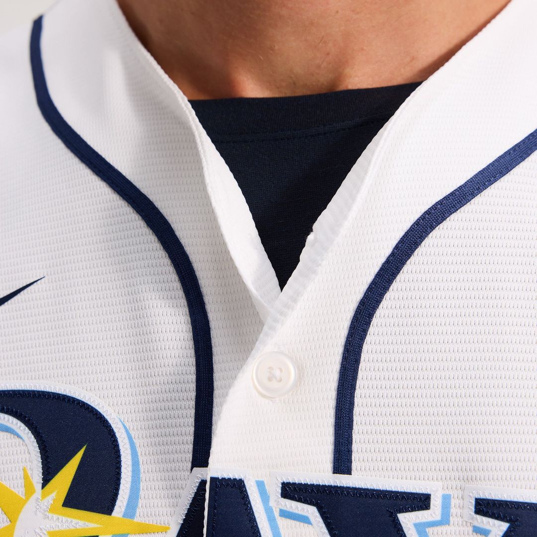 Men's Tampa Bay Rays Yandy Díaz White Home Replica MLB Baseball Jersey - view 14