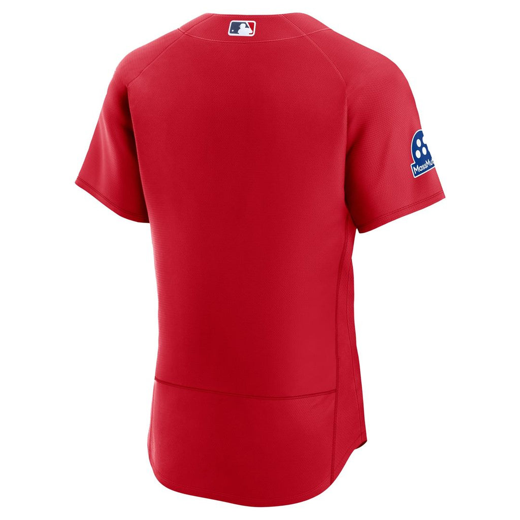 Men's Boston Red Sox Red Alternate Sponsor Patch MLB Baseball Jersey - view 3