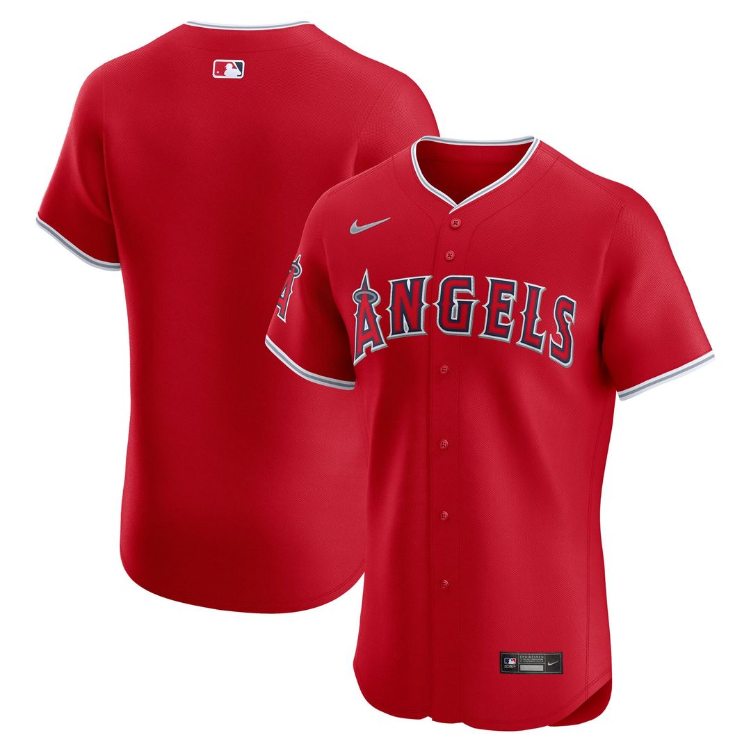 Men's Los Angeles Angels White Home Elite MLB Baseball Jersey - view 7