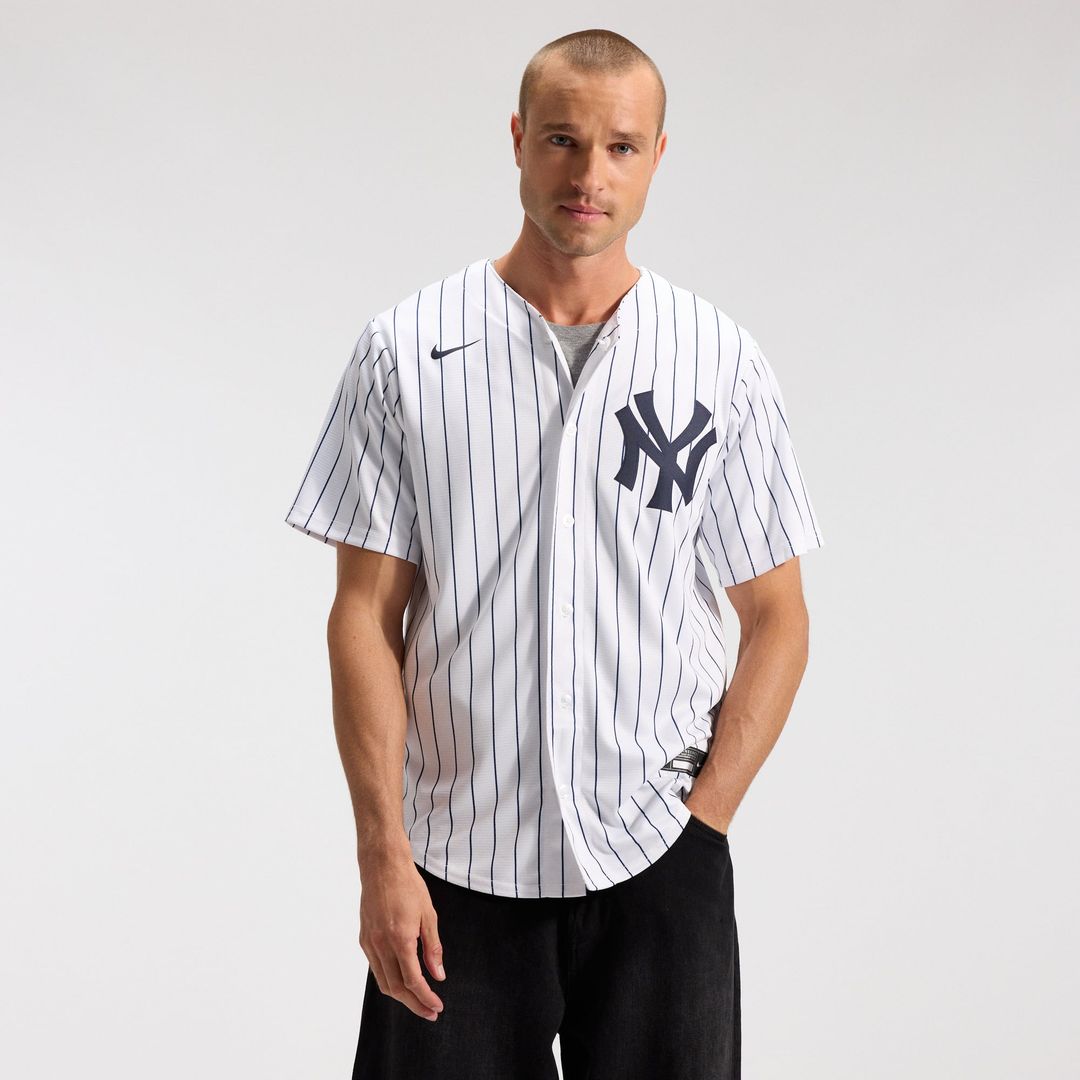 Men's New York Yankees White Home Replica MLB Baseball Jersey - view 1