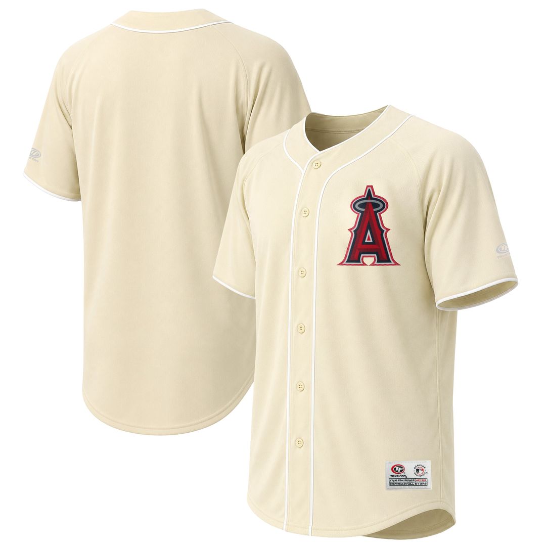 Men's Los Angeles Angels Cream Fashion MLB Baseball Jersey - view 1