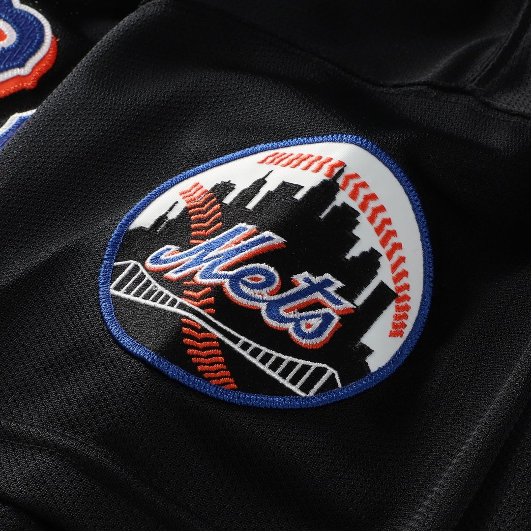 Men's New York Mets Mike Piazza Black Cooperstown Collection 2000 Batting Practice MLB Baseball Jersey - view 6