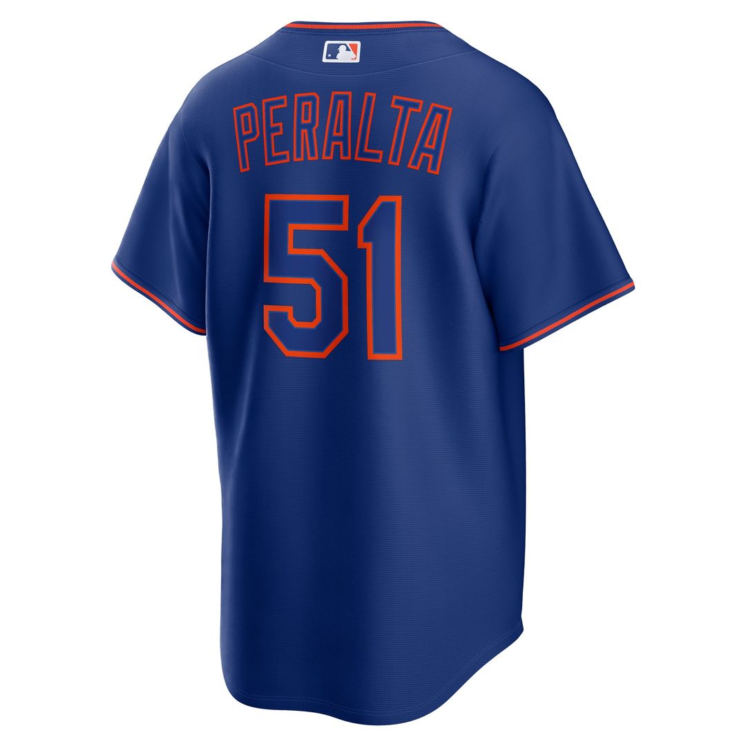 Men's New York Mets Freddy Peralta Royal Alternate Replica MLB Baseball Jersey - view 3