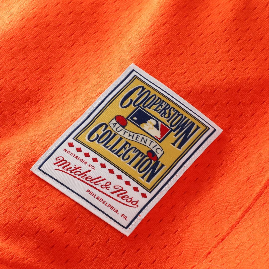 Men's Detroit Tigers Kirk Gibson Orange Cooperstown Collection Mesh Batting Practice Button-Up MLB Baseball Jersey - view 7