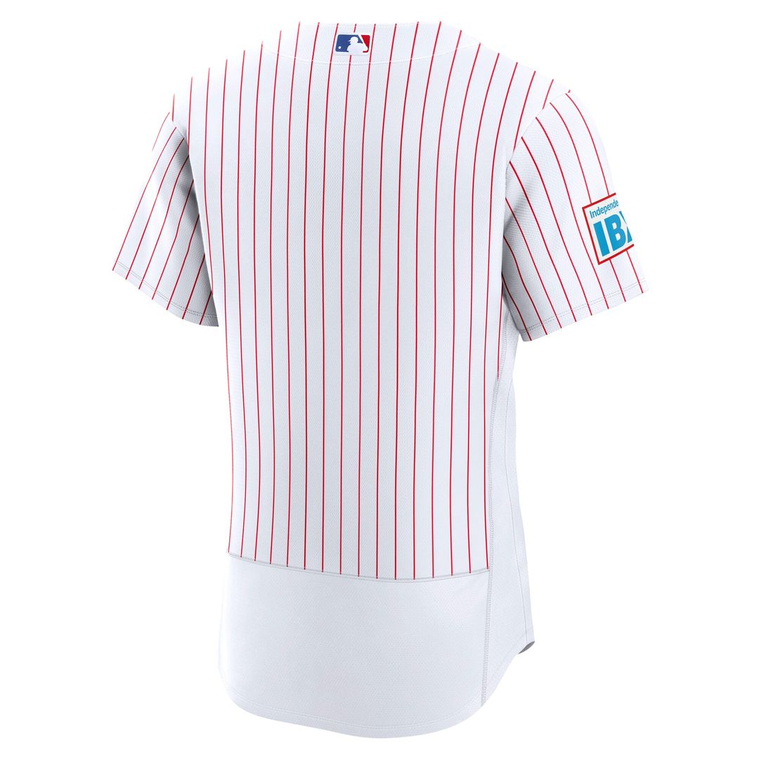 Men's Philadelphia Phillies White Home Sponsor Patch MLB Baseball Jersey - view 3