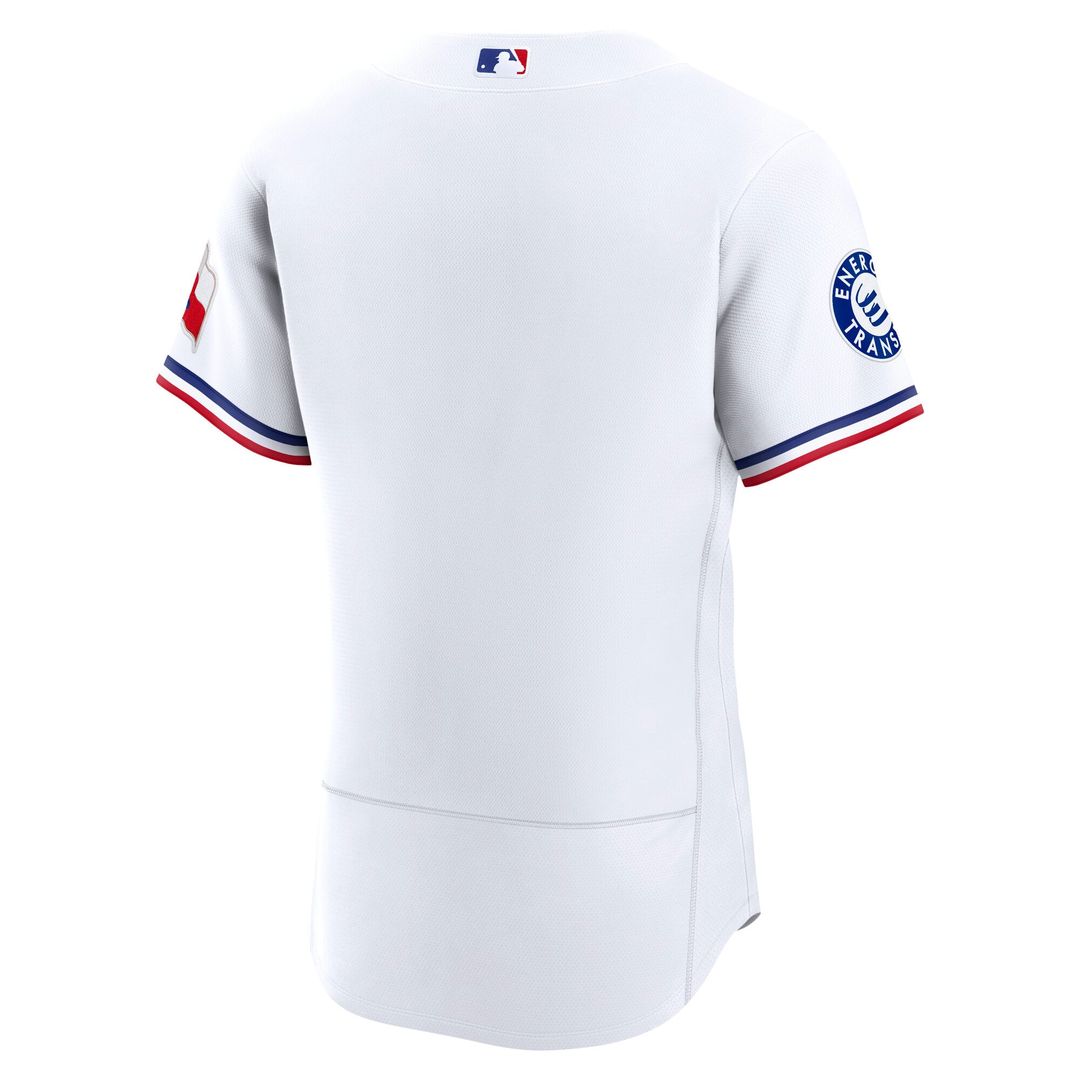 Men's Texas Rangers White Home Sponsor Patch MLB Baseball Jersey - view 3