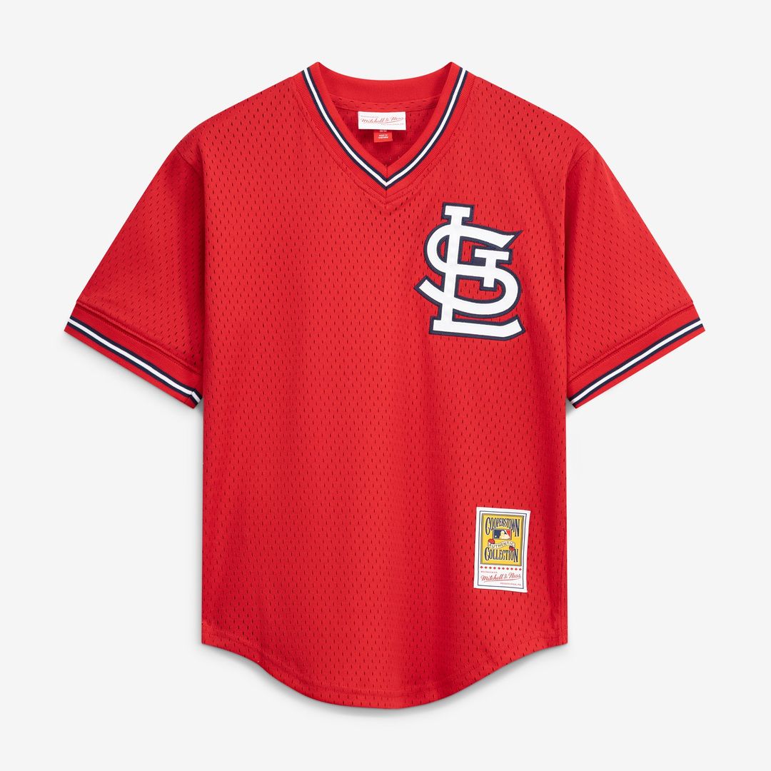 Men's St. Louis Cardinals Ozzie Smith Scarlet Batting Practice MLB Baseball Jersey - view 9