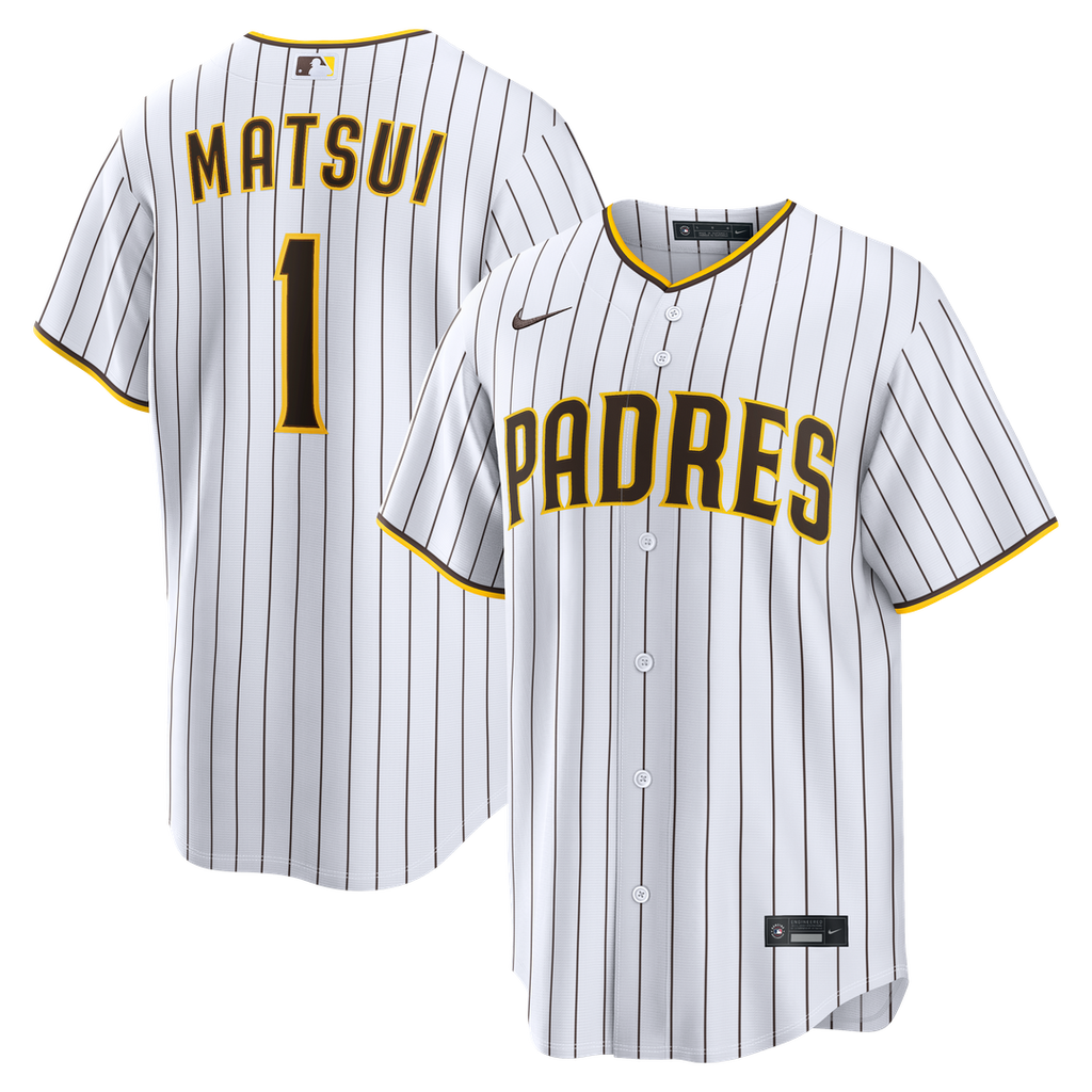Men's San Diego Padres Yuki Matsui White Home Replica MLB Baseball Jersey - view 1