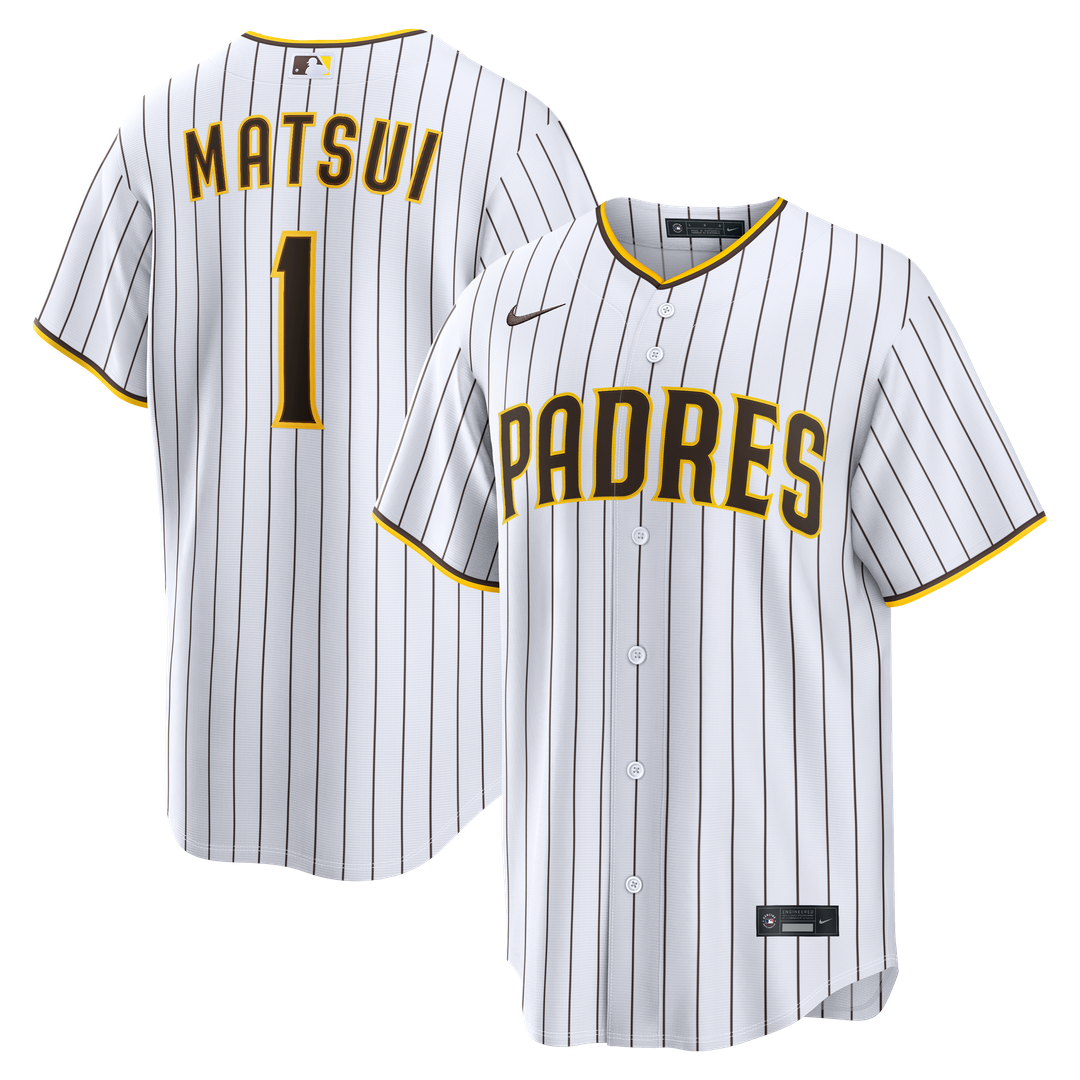Men's San Diego Padres Yuki Matsui White Home Replica MLB Baseball Jersey - view 1