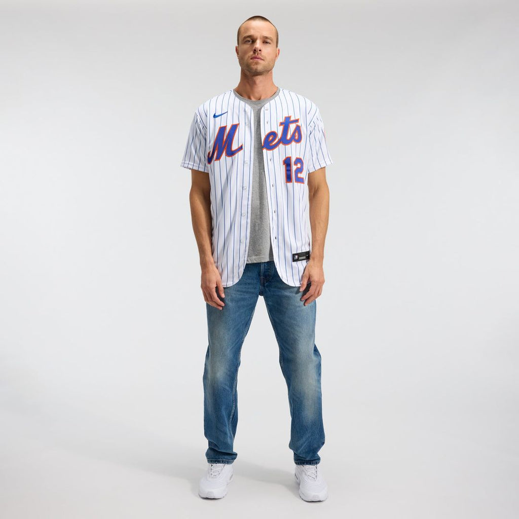 Men's New York Mets Francisco Lindor White Home MLB Baseball Jersey - view 5
