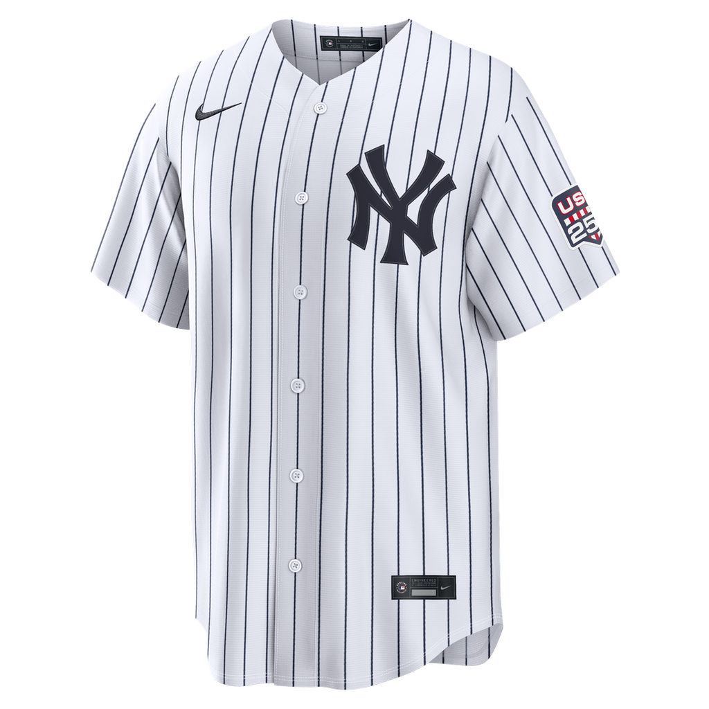 Men's Fourth of July Men's New York Yankees Giancarlo Stanton White USA 250 Stadium MLB Baseball Jersey - view 2