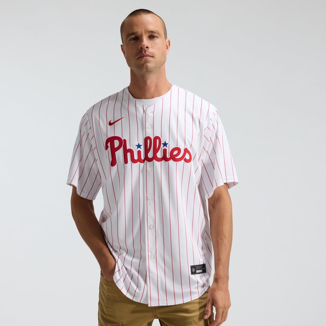 Men's Philadelphia Phillies White Home Replica MLB Baseball Jersey - view 1