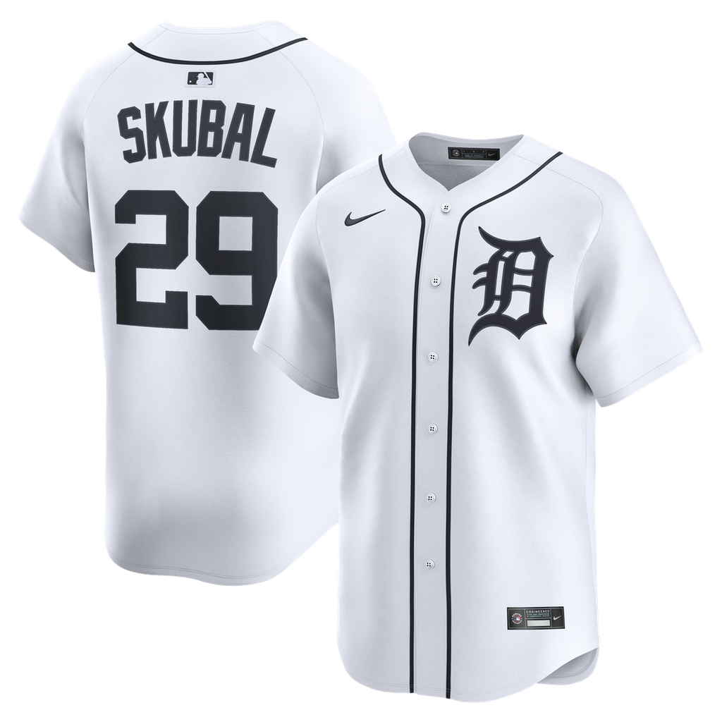 Men's Detroit Tigers Tarik Skubal White Home Limited MLB Baseball Jersey - view 1
