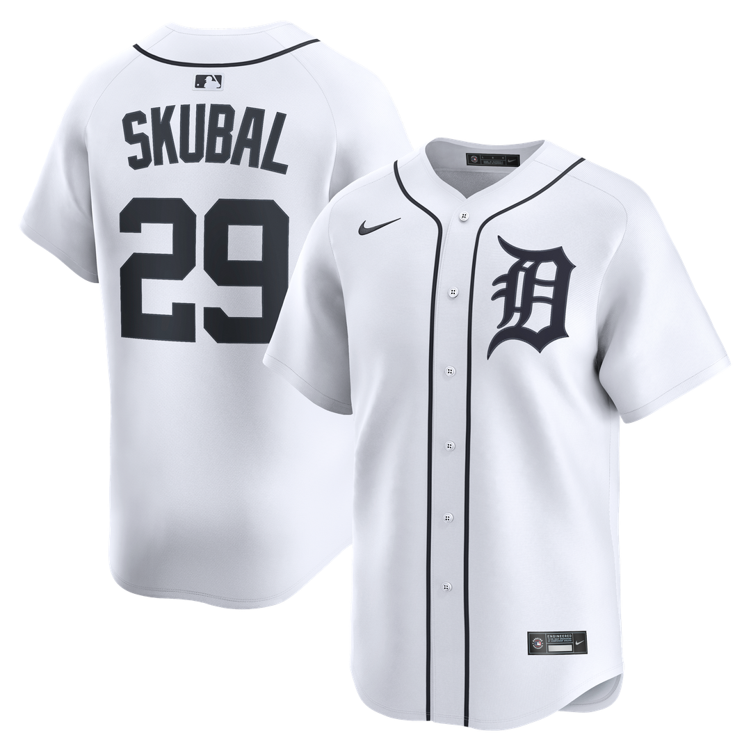 Men's Detroit Tigers Tarik Skubal White Home Limited MLB Baseball Jersey - view 1