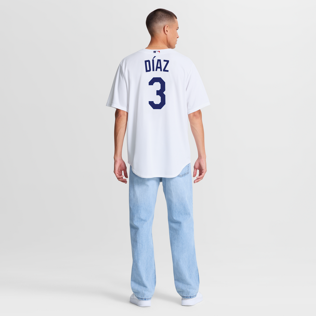Men's Los Angeles Dodgers Edwin Díaz White Home Replica MLB Baseball Jersey - view 7