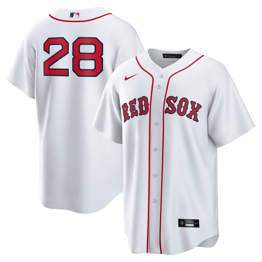 Men's Boston Red Sox Kristian Campbell White Home Replica MLB Baseball Jersey - view 1