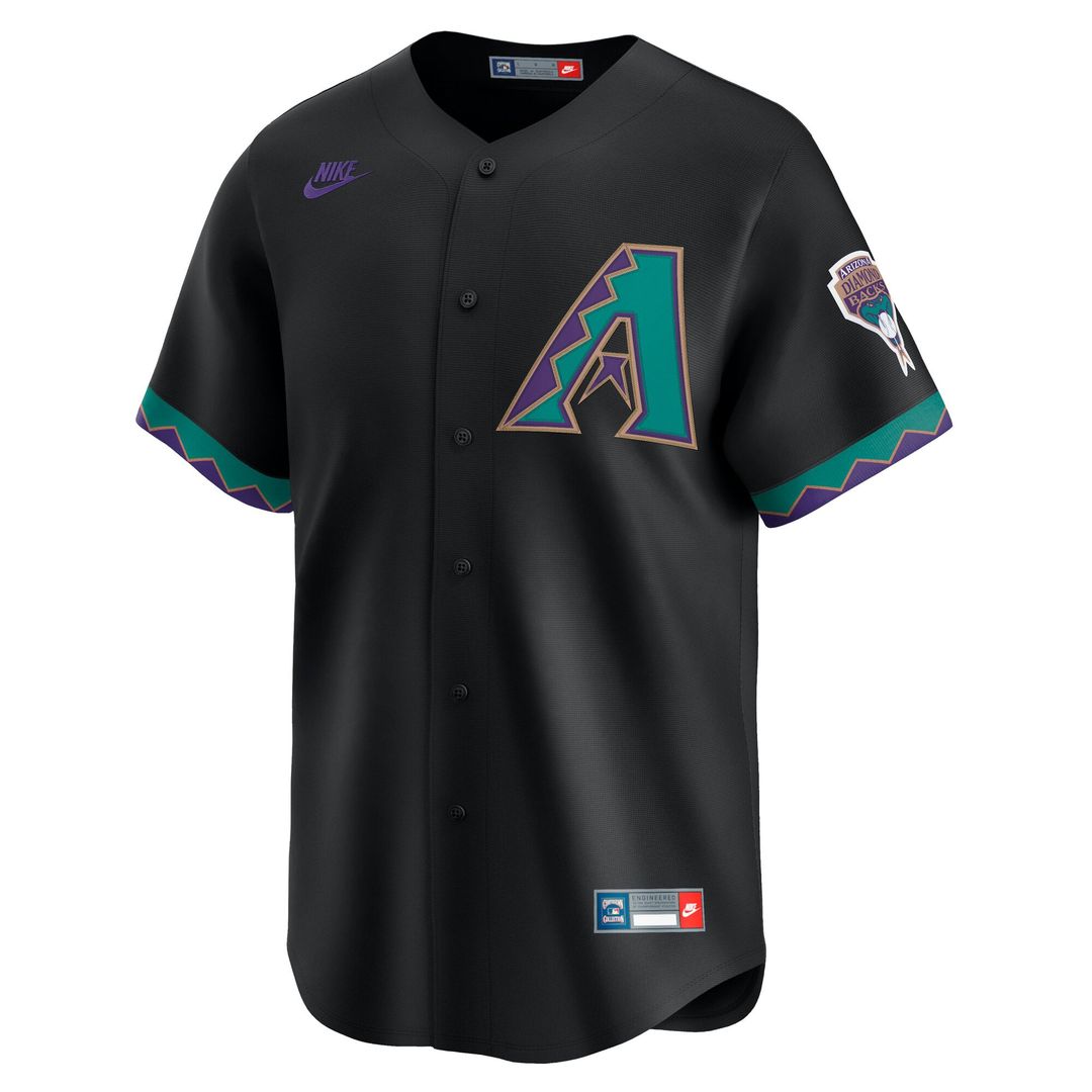 Men's Arizona Diamondbacks Randy Johnson Black Throwback Cooperstown Collection Limited MLB Baseball Jersey - view 5
