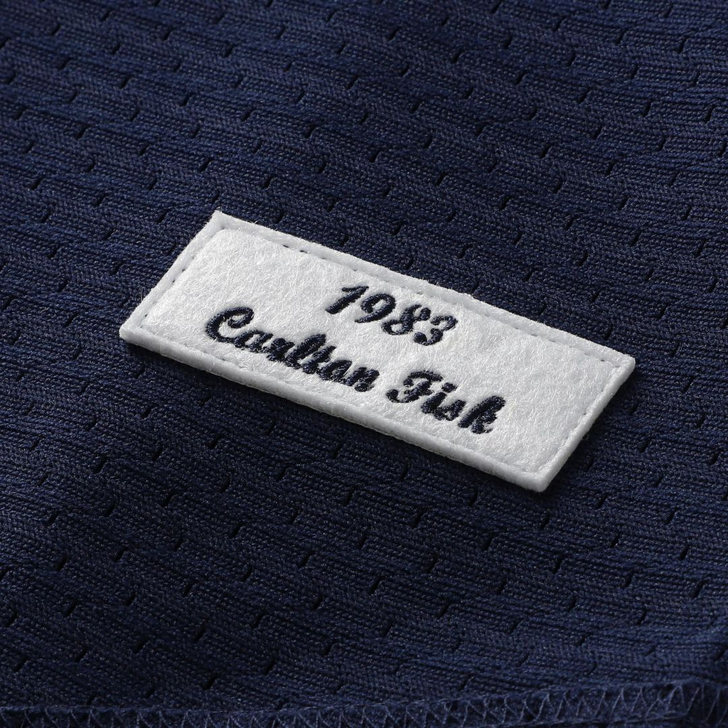 Men's Chicago White Sox Carlton Fisk Navy Batting Practice MLB Baseball Jersey - view 15
