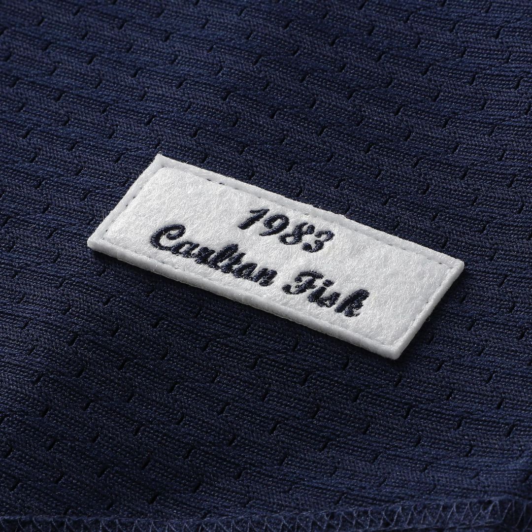 Men's Chicago White Sox Carlton Fisk Navy Batting Practice MLB Baseball Jersey - view 15