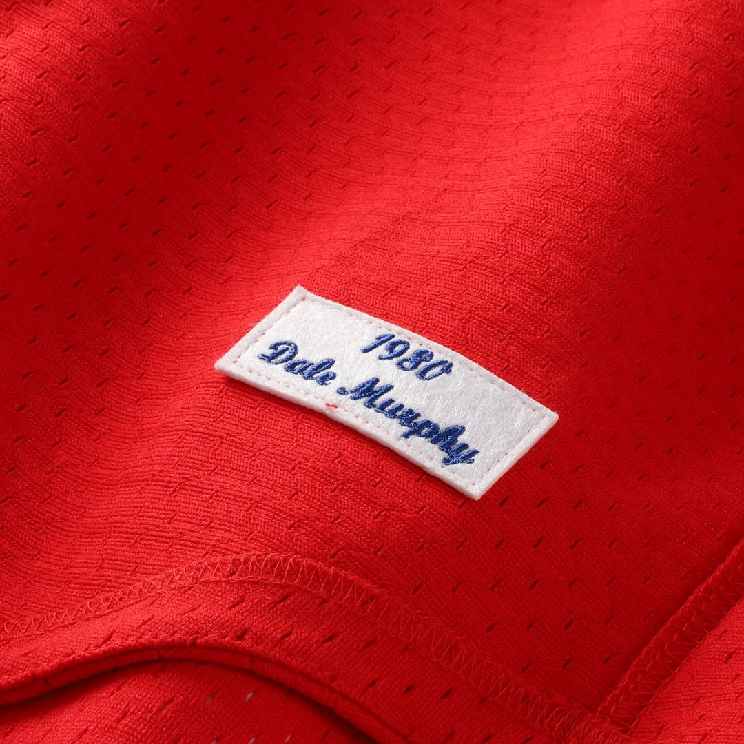 Men's Atlanta Braves Dale Murphy Scarlet Batting Practice MLB Baseball Jersey - view 13