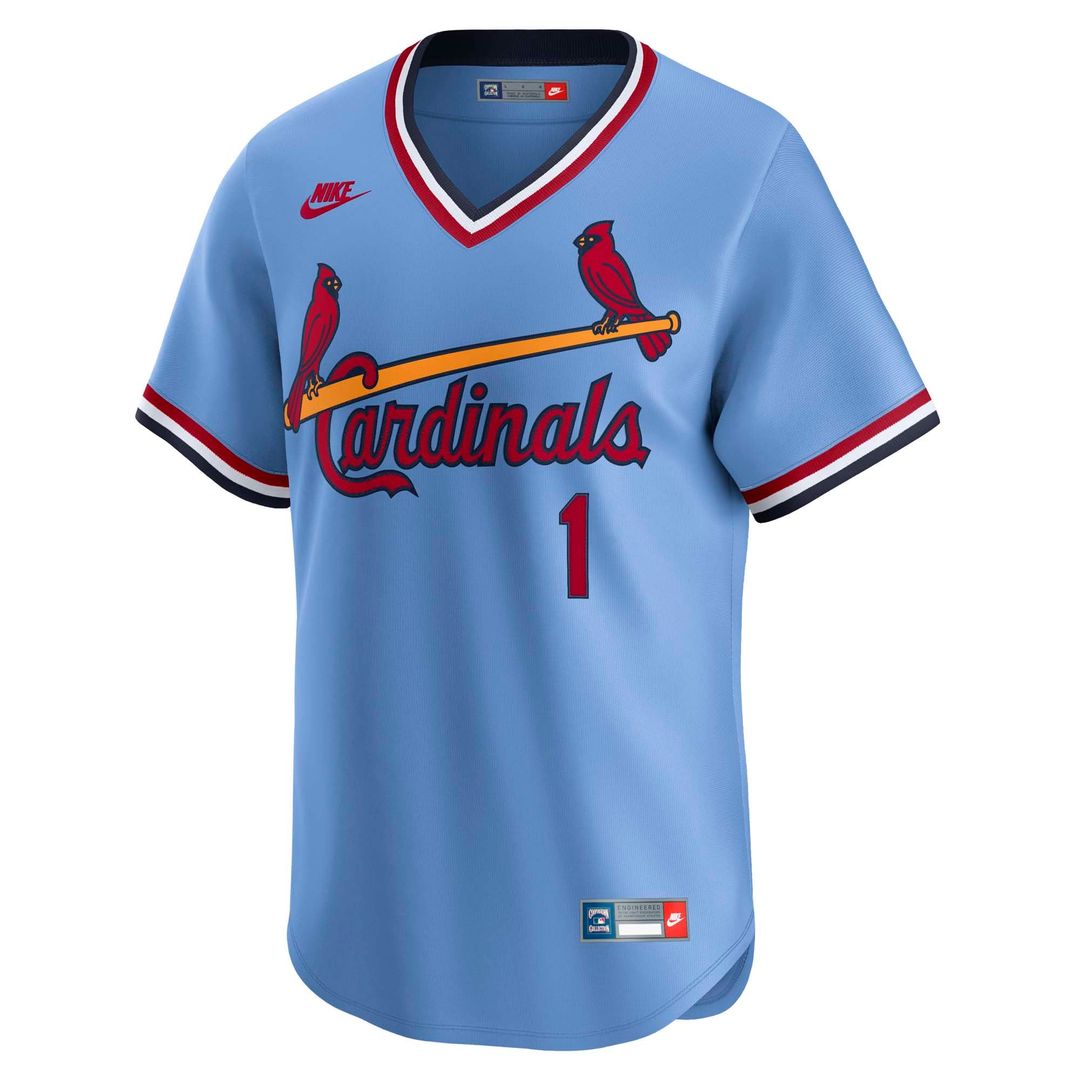 Men's St. Louis Cardinals Ozzie Smith Blue Throwback Cooperstown Collection Limited MLB Baseball Jersey - view 2