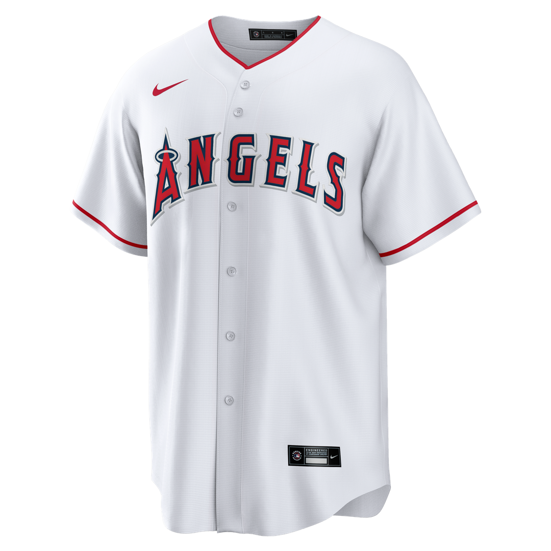 Men's Los Angeles Angels White Home Big & Tall Replica MLB Baseball Jersey - view 2
