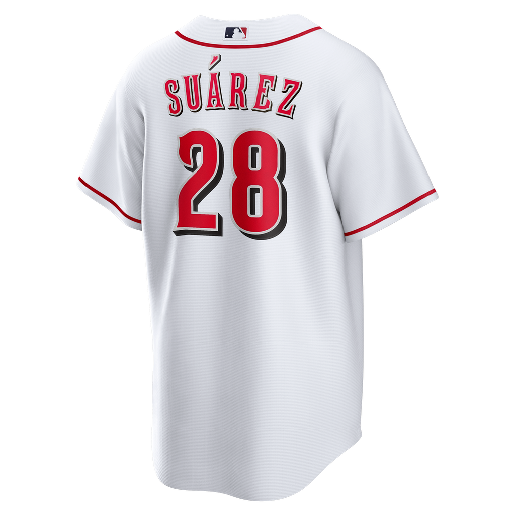 Men's Cincinnati Reds Eugenio Suárez White Home Replica MLB Baseball Jersey - view 3
