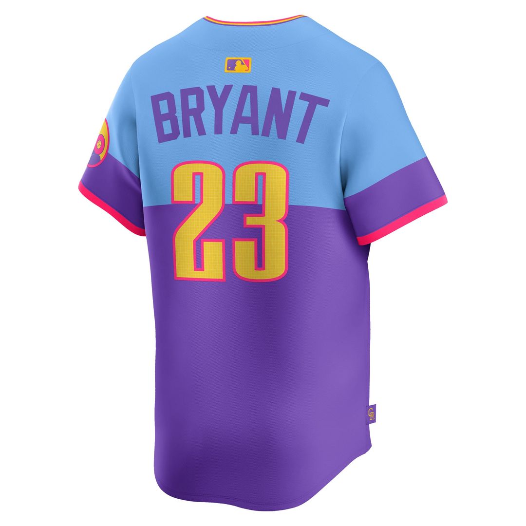 Men's Colorado Rockies Kris Bryant Purple/Light Blue 2025 City Connect Limited MLB Baseball Jersey - view 3