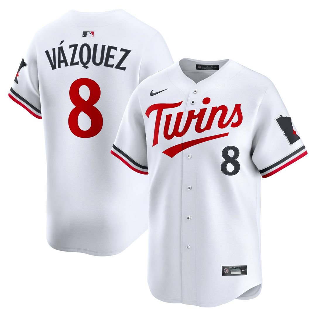 Men's Minnesota Twins Christian Vázquez White Home Limited MLB Baseball Jersey - view 1