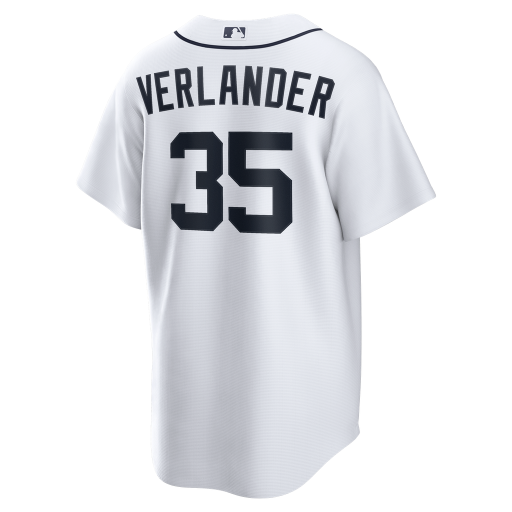 Men's Detroit Tigers Justin Verlander White Home Replica MLB Baseball Jersey - view 3