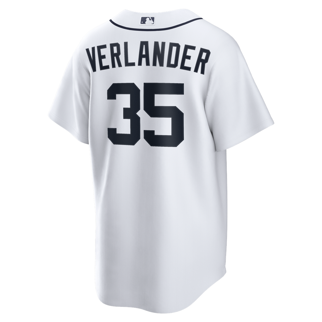 Men's Detroit Tigers Justin Verlander White Home Replica MLB Baseball Jersey - view 3