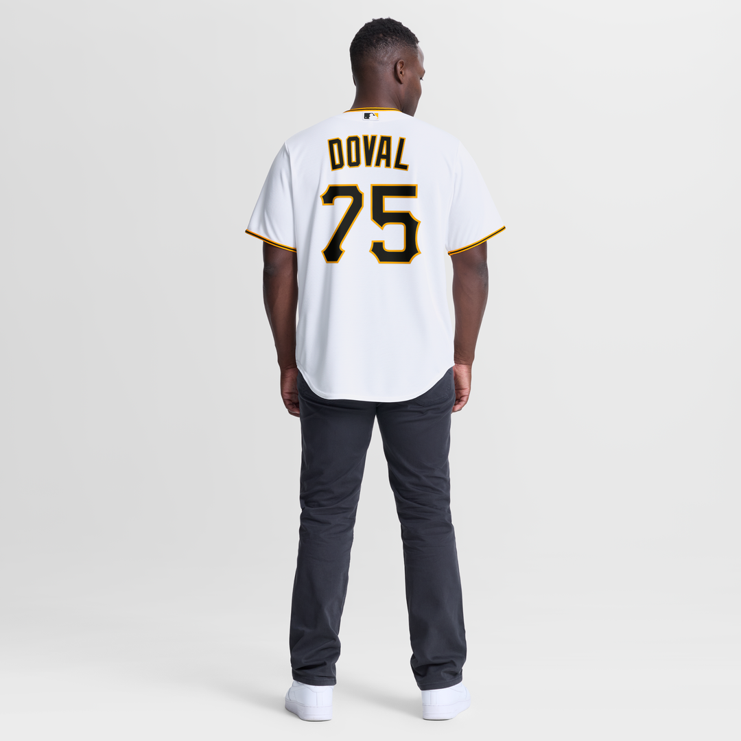 Men's Pittsburgh Pirates Camilo Doval White Home Replica MLB Baseball Jersey - view 3