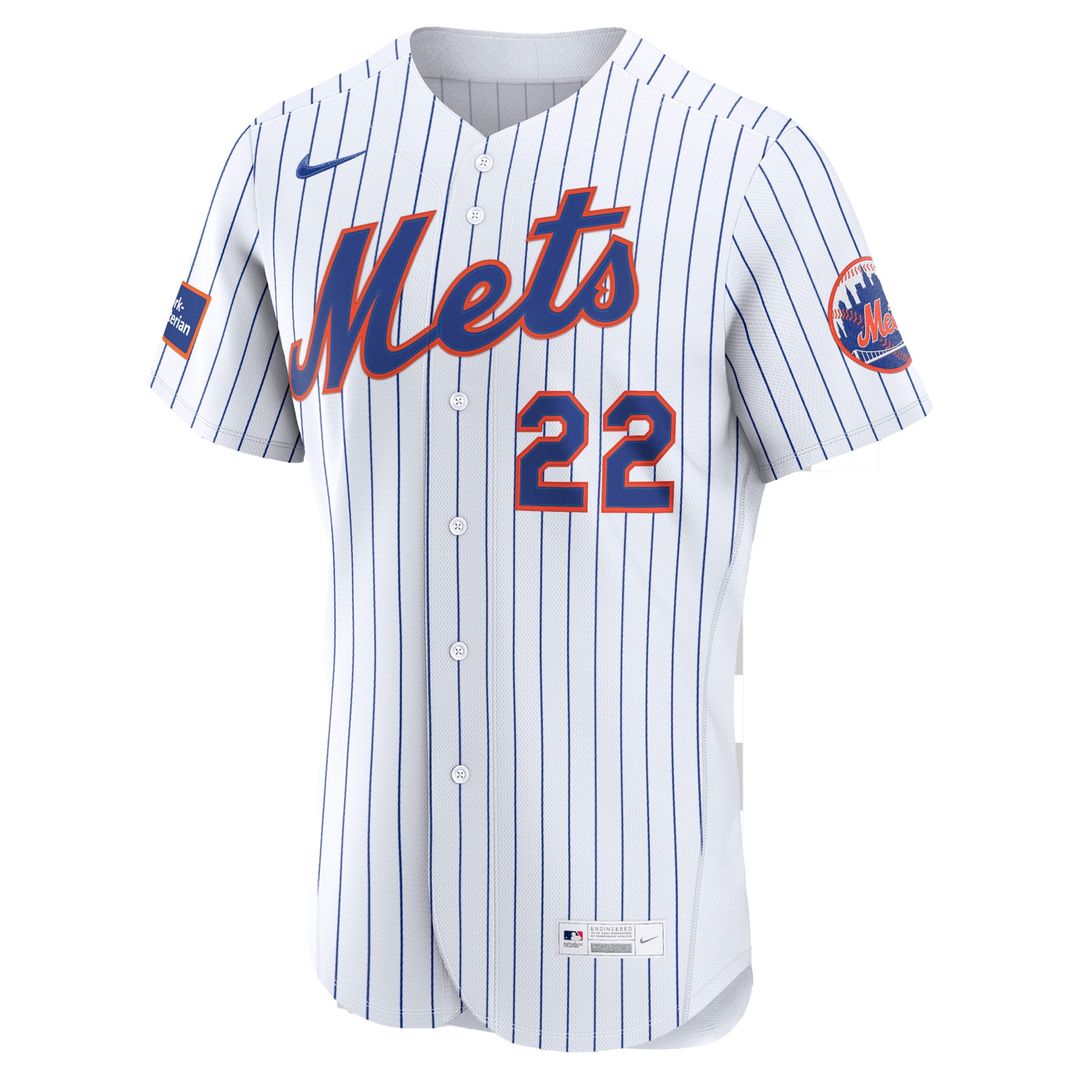 Men's New York Mets Juan Soto White Home Sponsor Patch MLB Baseball Jersey - view 2