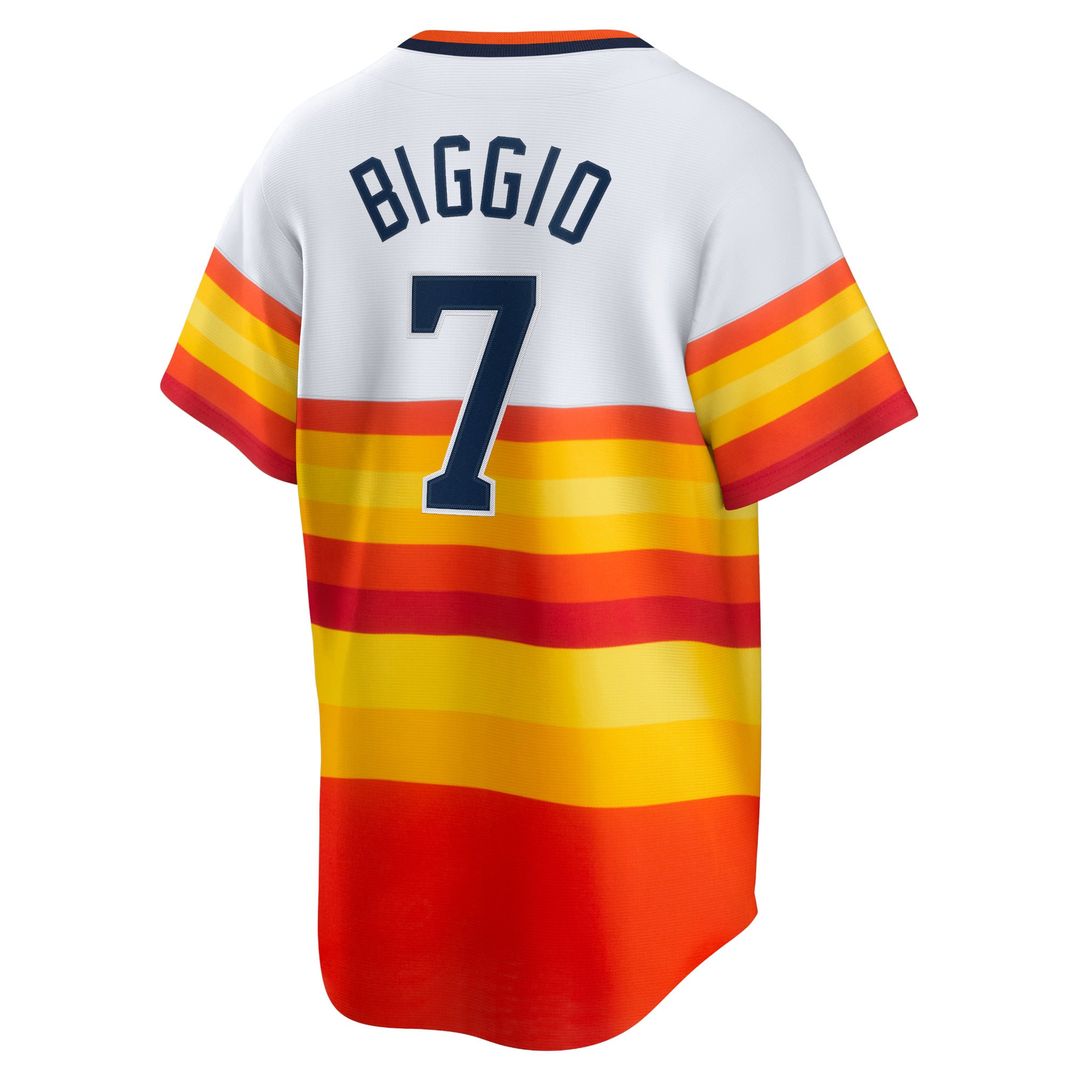 Men's Houston Astros Craig Biggio White Home Cooperstown Collection MLB Baseball Jersey - view 3