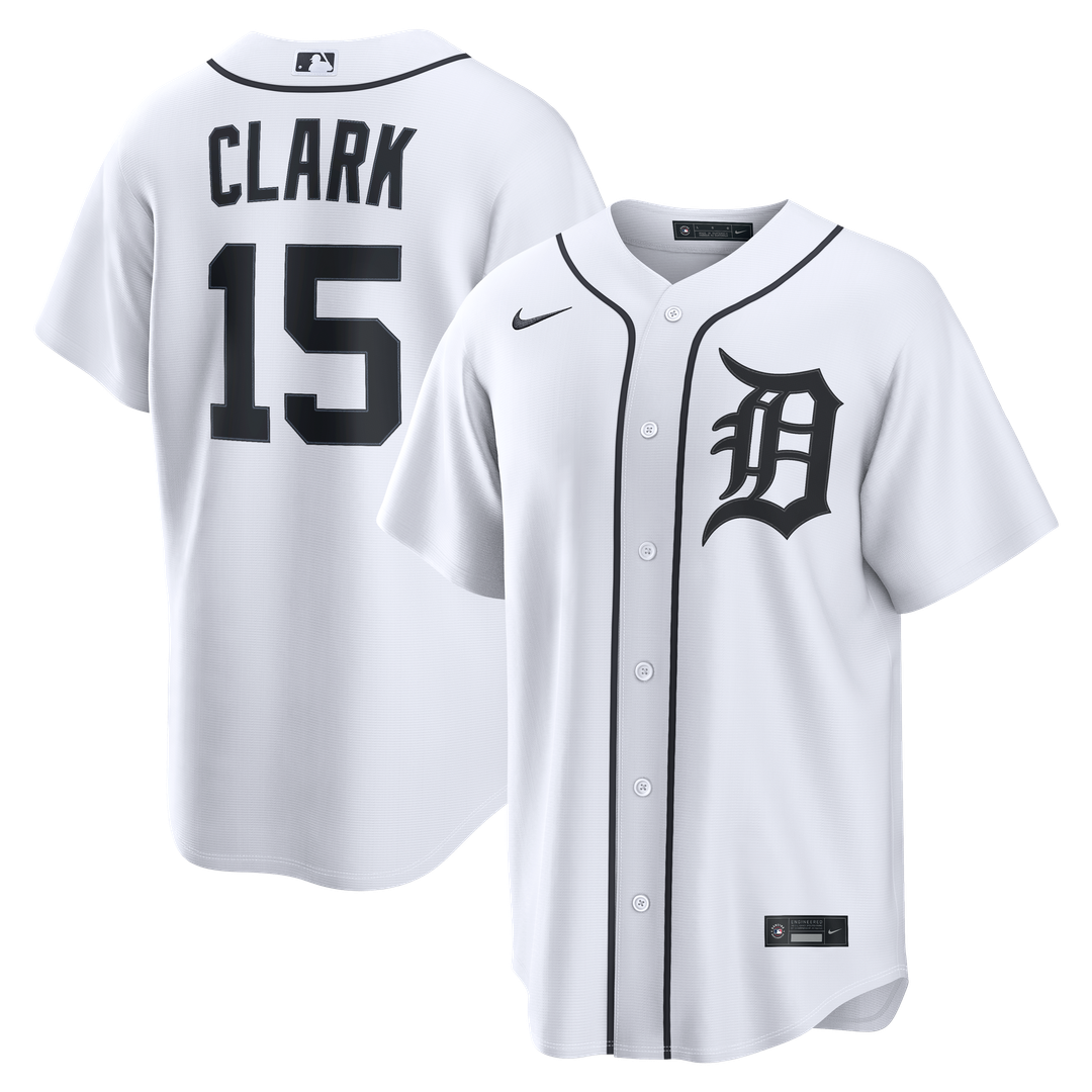 Men's Detroit Tigers Max Clark White Home Replica MLB Baseball Jersey - view 1
