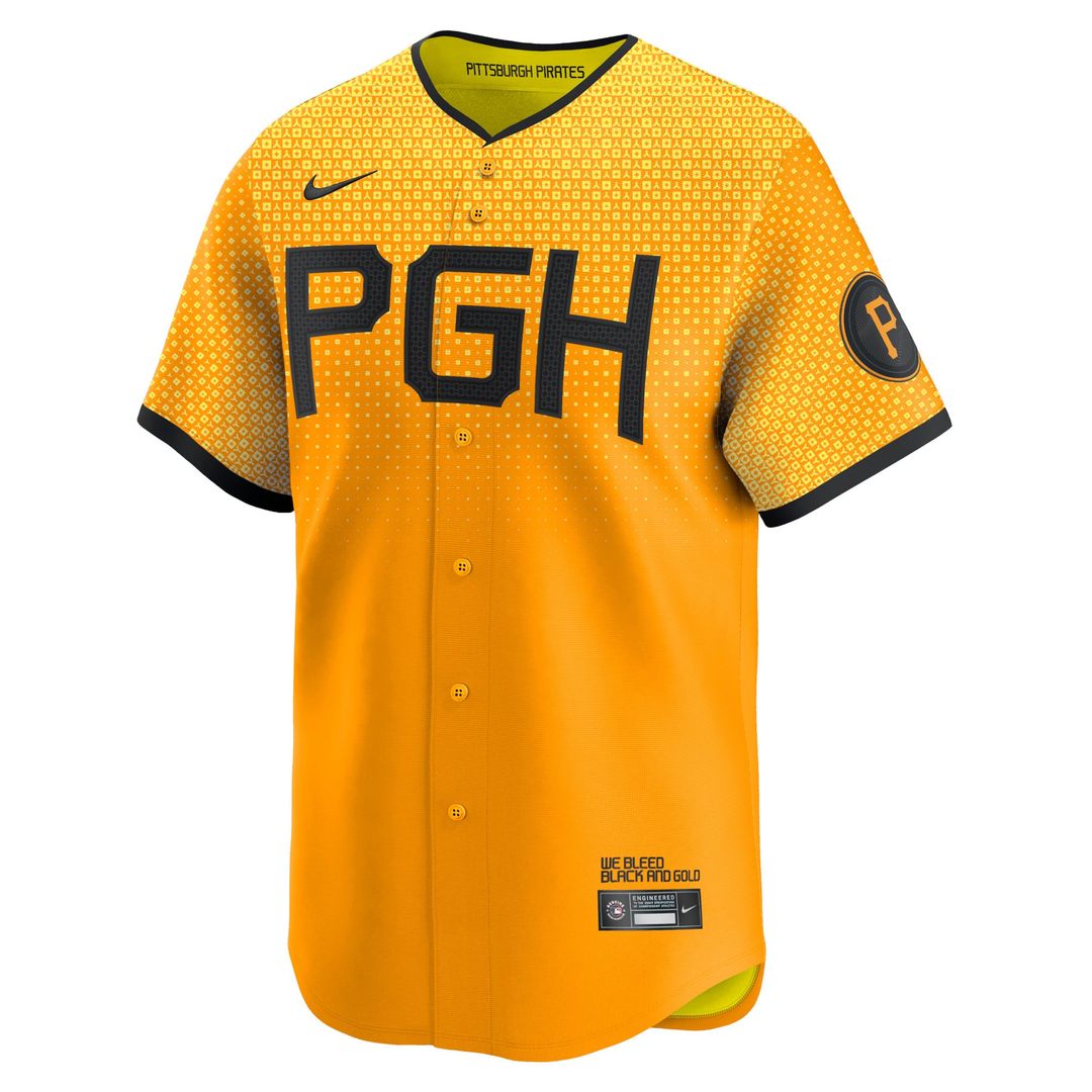 Men's Pittsburgh Pirates Gold City Connect Limited MLB Baseball Jersey - view 2