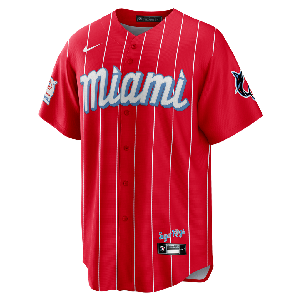 Men's Miami Marlins Jazz Chisholm Jr. Red City Connect Replica MLB Baseball Jersey - view 2