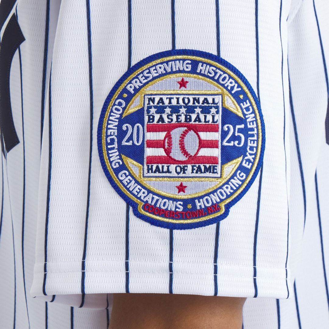 Men's New York Yankees CC Sabathia White 2025 Baseball Hall of Fame Name & Number Retired Replica MLB Baseball Jersey - view 10