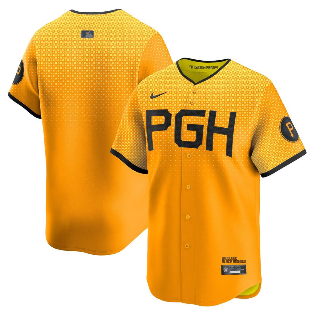 Men's Pittsburgh Pirates Gold City Connect Limited MLB Baseball Jersey - view 1