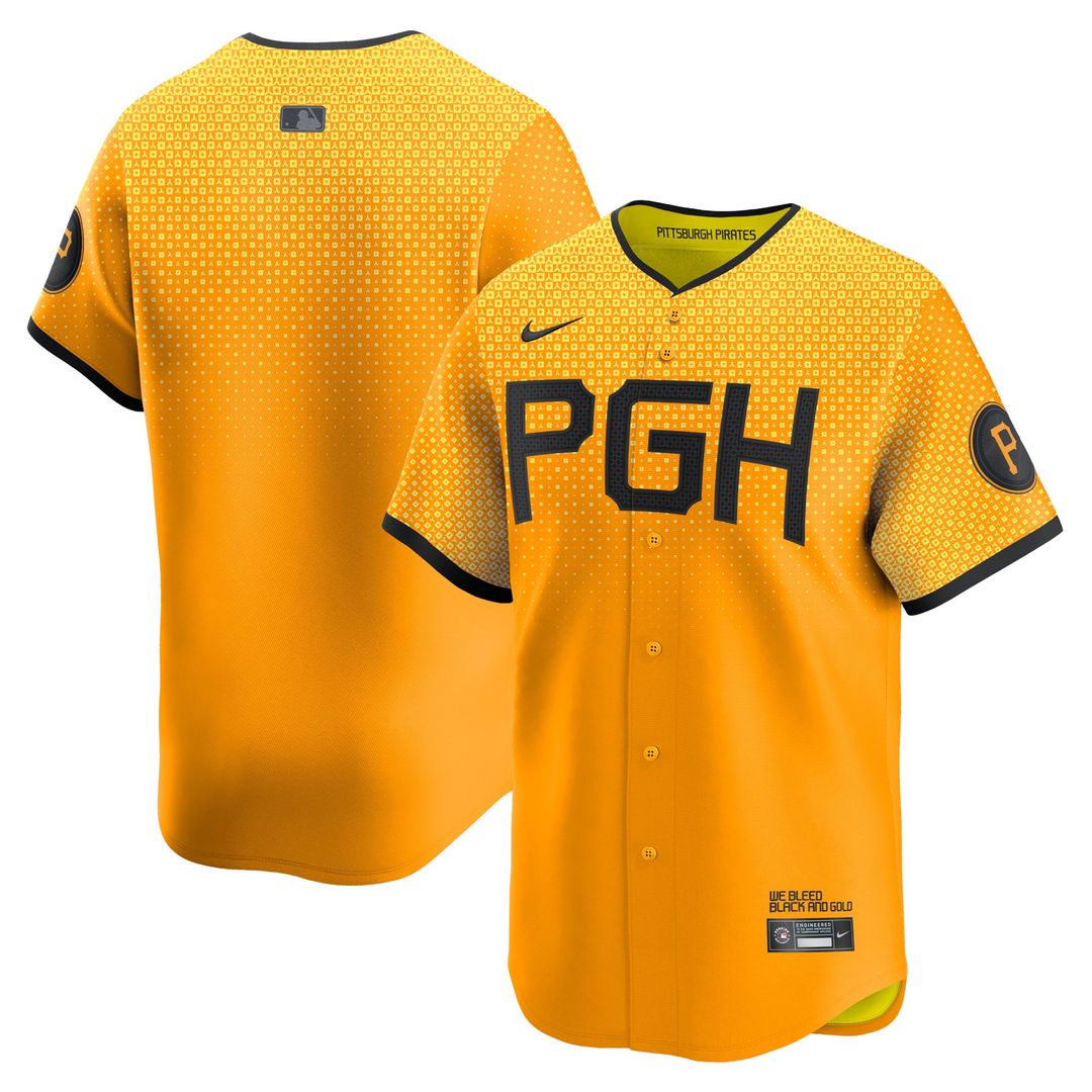 Men's Pittsburgh Pirates Gold City Connect Limited MLB Baseball Jersey - view 1