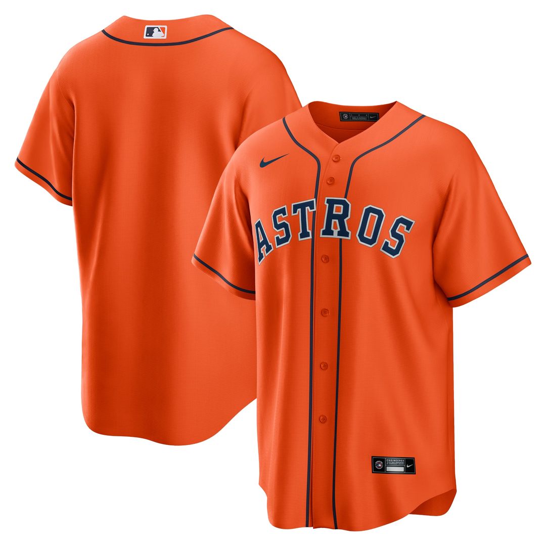 Men's Houston Astros Navy Alternate Replica MLB Baseball Jersey - view 7